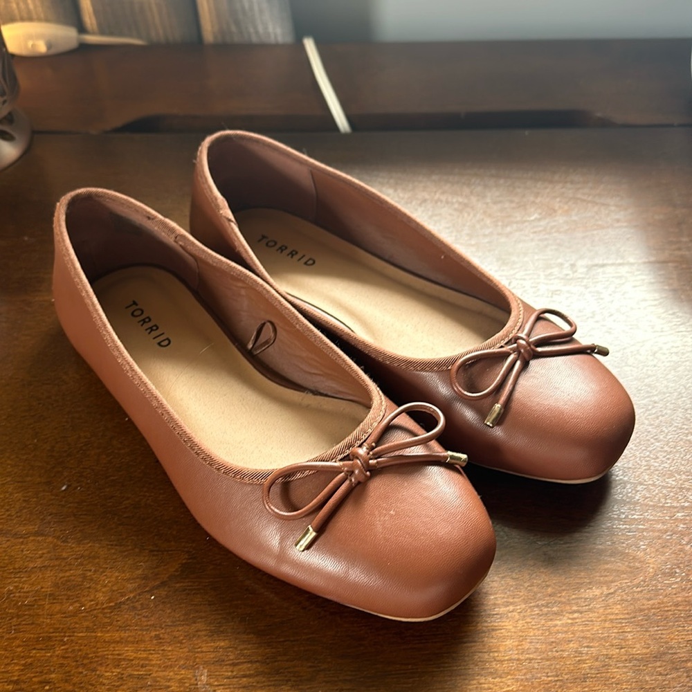 torrid Brown Bow Ballet Flats